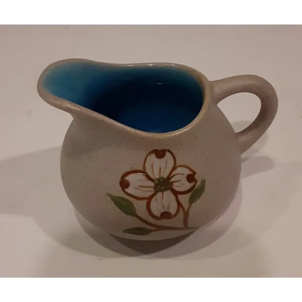 Pigeon Forge Pottery Dogwood Collection Creamer,Sugar,Tea Pot